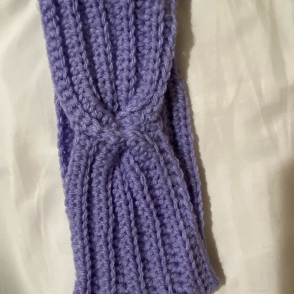 Purple Textured Hairband with Intricate Design